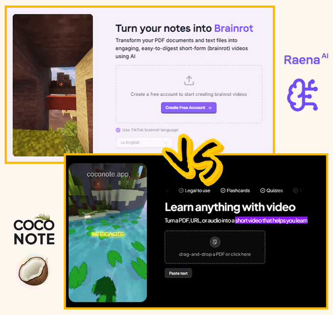 Raena AI web app’s 53M views on StudyTok & “PDF to brainrot” landing pages