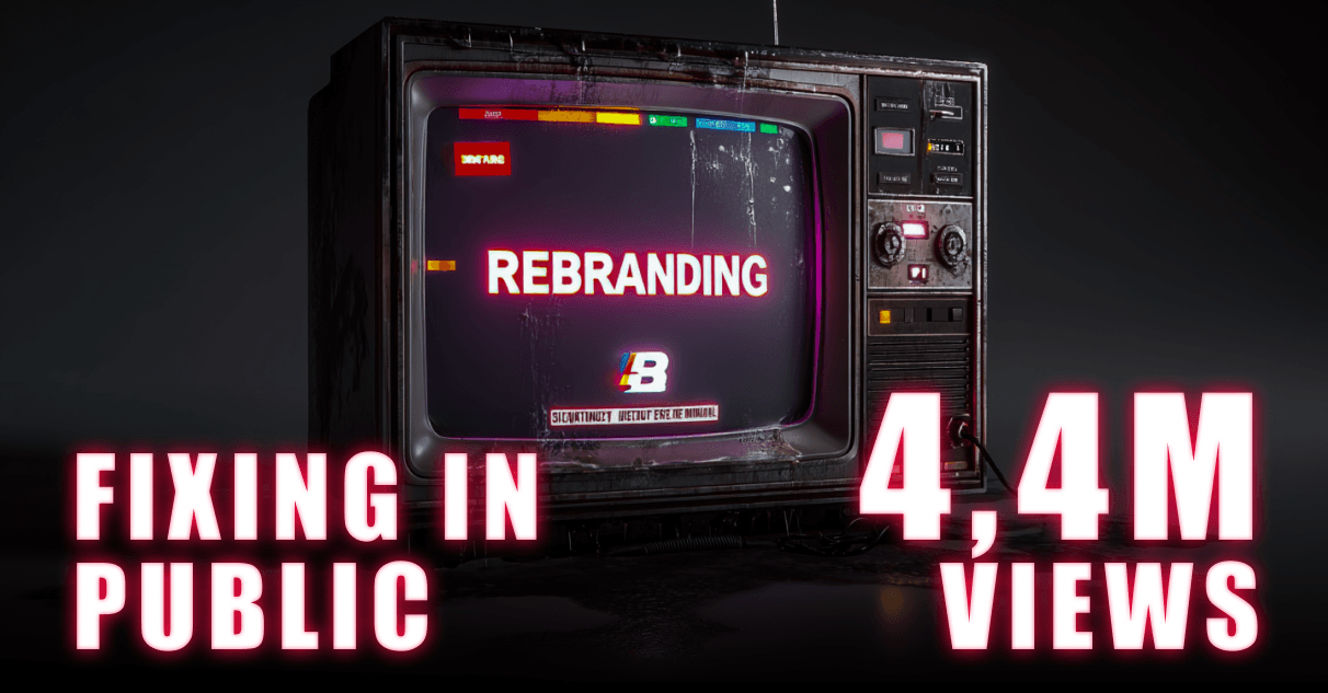 App re-brand, first UGC creator, 4.4M views