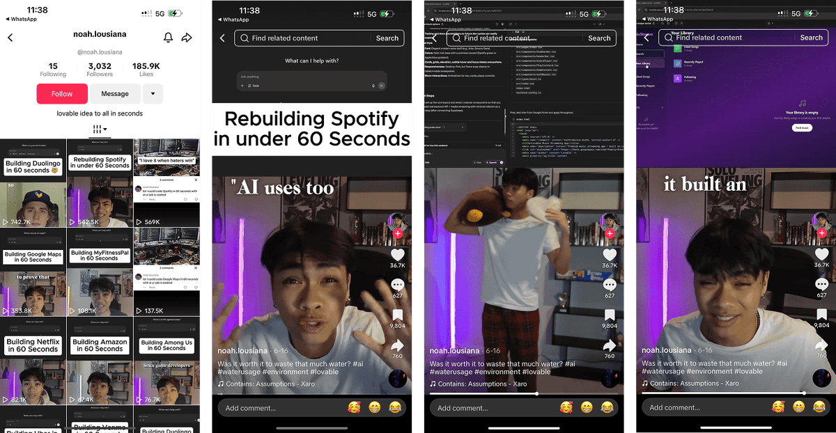 Lovable’s TikTok Strategy: “I build Netflix in 60 secs”